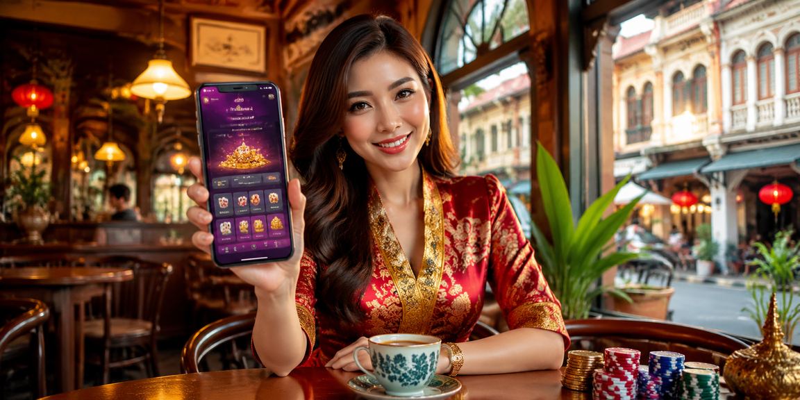 Pemain kasino mudah alih gaya Melayu di Ipoh Malaysia menggunakan telefon pintar